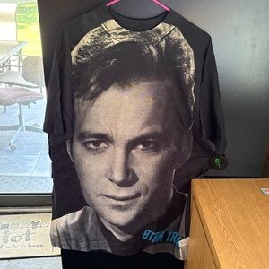 Fruit of the Loom Black Star Trek Captain Kirk, Graphic Tee XL with tags